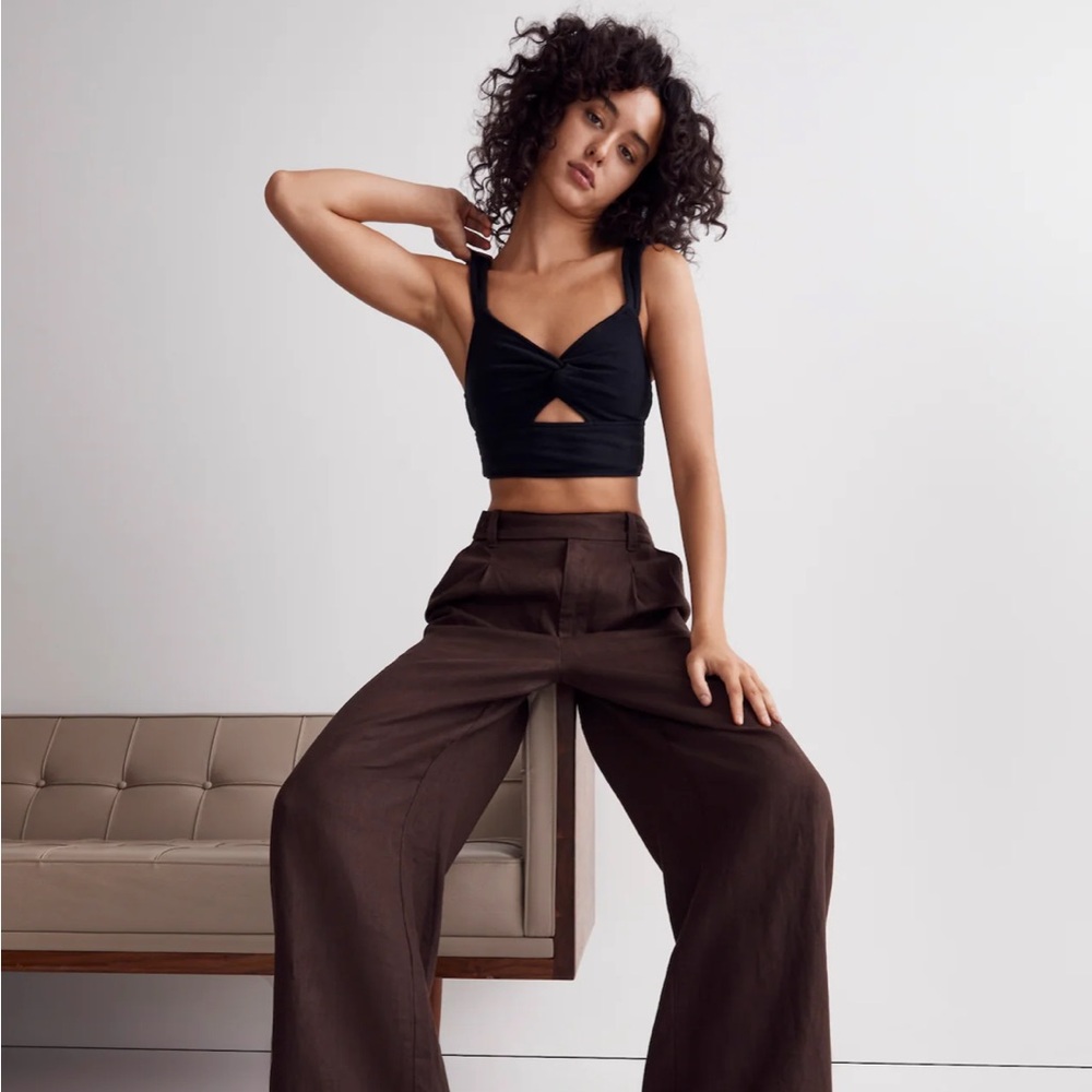 Cutout Knot Front Crop Tank Top Madewell
